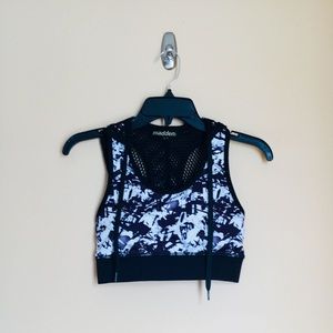 Mesh Sports Bra with Hood